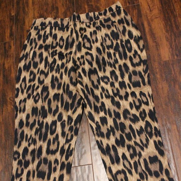 Joe Fresh Leopard Print Straight Leg Pants - Picture 2 of 4